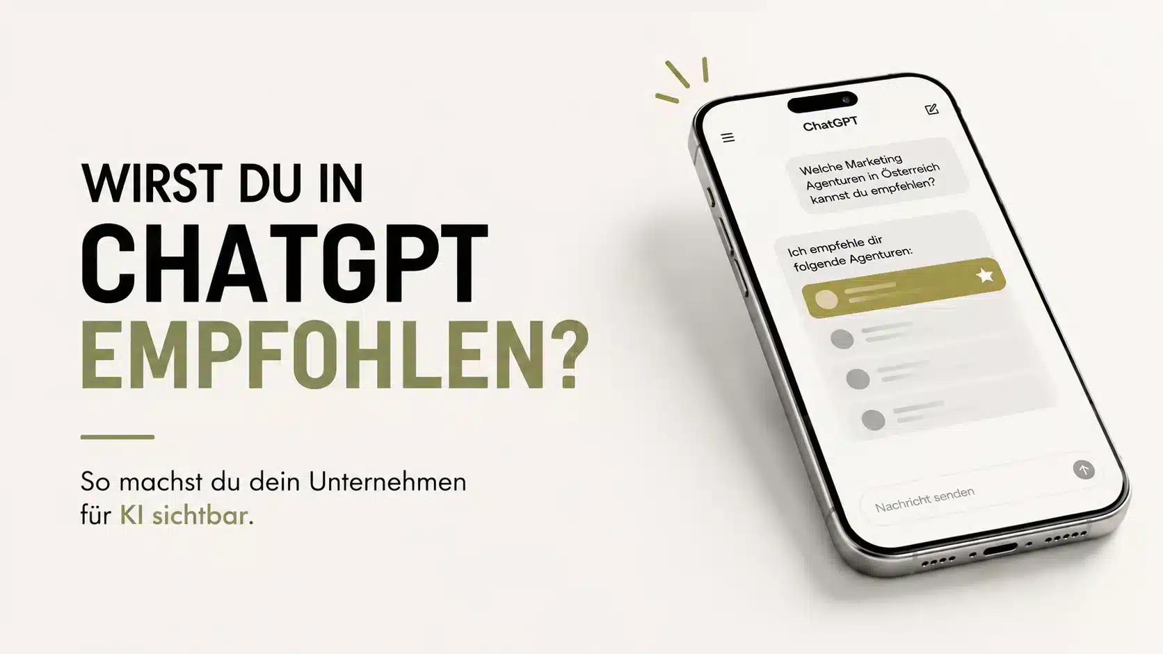 KI-Sichtbarkeit: Robby prüft, ob ein Unternehmen in ChatGPT auftaucht